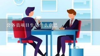 公务员项目生是什么意思