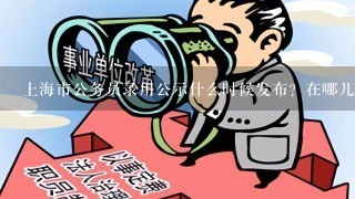 上海市公务员录用公示什么时候发布？在哪儿查看？