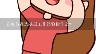 公务员遴选基层工作经验指什么?