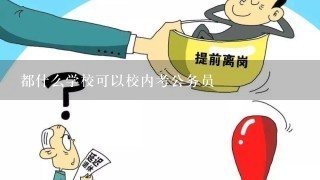 都什么学校可以校内考公务员