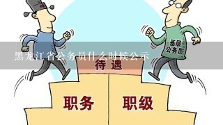 黑龙江省公务员什么时候公示