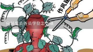 应届生公务员学位怎么填