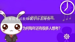 公务员考试教师属于什么身份