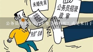 公务员的工作压力主要有哪些呢？或是来自于哪些方面