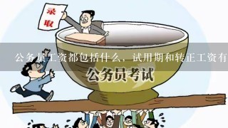 公务员工资都包括什么，试用期和转正工资有差别是什么