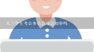 大3学生考公务员会通过初审吗