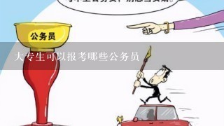 大专生可以报考哪些公务员